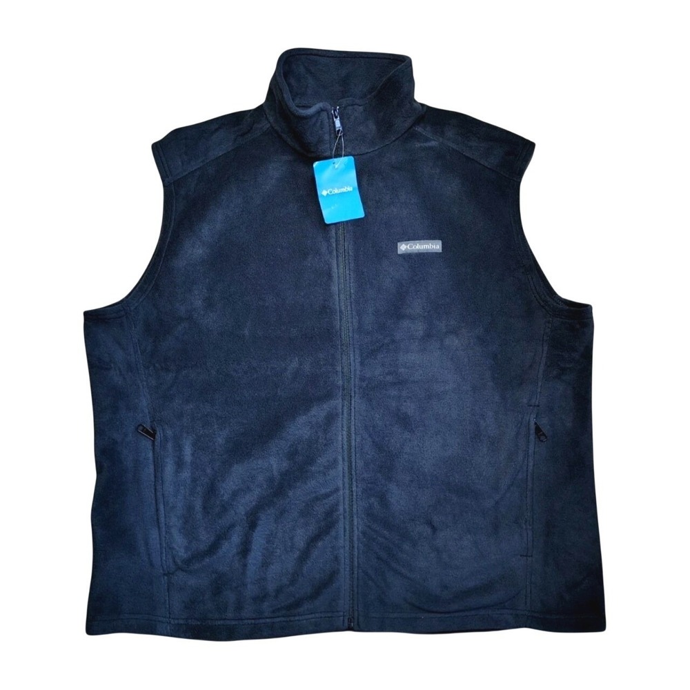 Columbia Full‎ Zip Fleece Vest Steens Mountain Mens XXL Blue